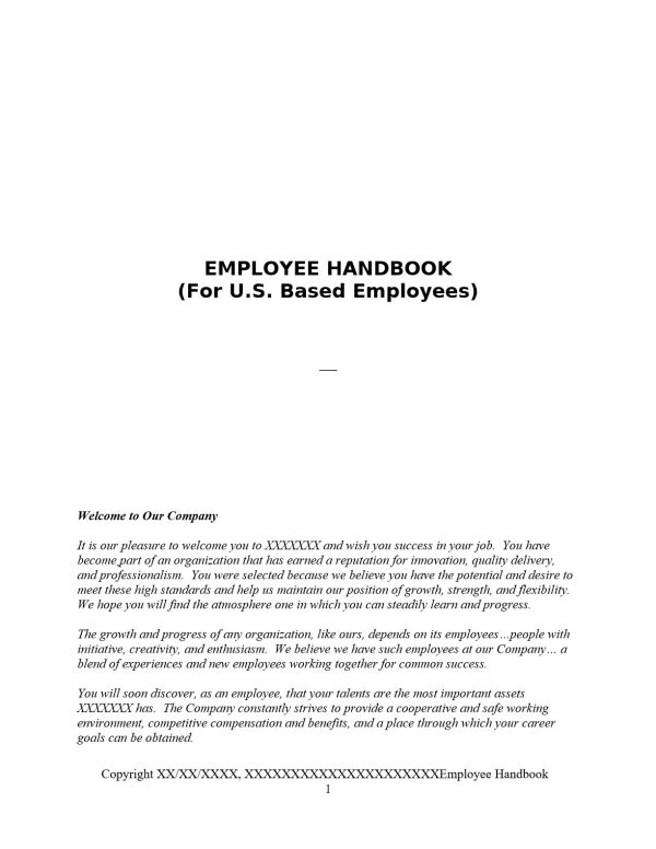 Employee Handbook Sample