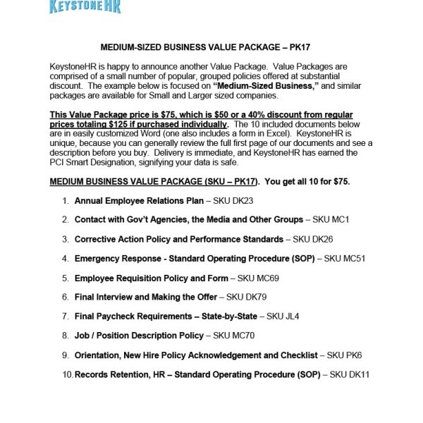 Medium Business Value Package